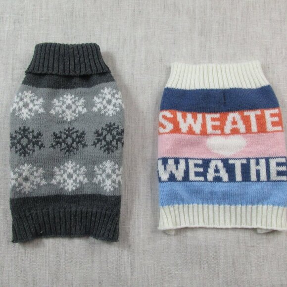 Lot of 4 Dog Sweater M Multi Holiday Christmas Halloween Winter Knit Pet Clothes - Picture 7 of 16